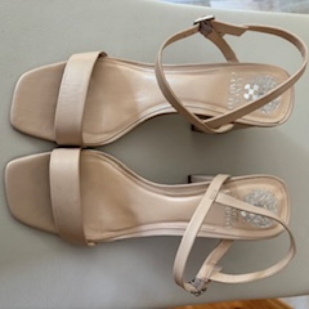 Vince Camuto beige/nude/cream strappy heeled sandals - 9.5